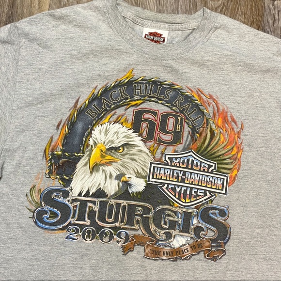 Harley Davidson T Shirt Sturgis 2009 Stutsman - Picture 3 of 7
